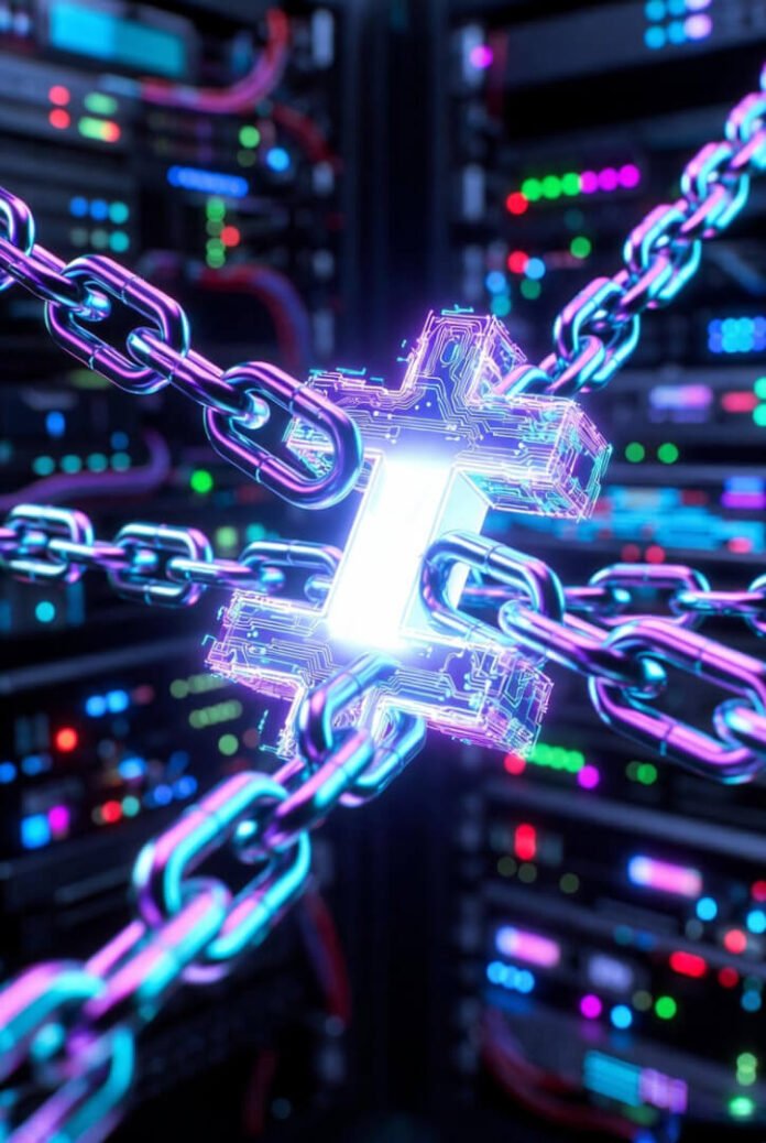 a massive industrial Bitcoin mining farm with glowing ASICs and cooling fans versus a simple home laptop running an Ethereum staking node.