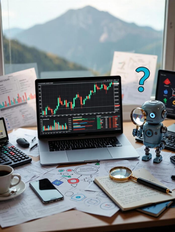 a glowing Ethereum logo intertwined with chain links forming a scrolling digital contract, binary code raining in the background,