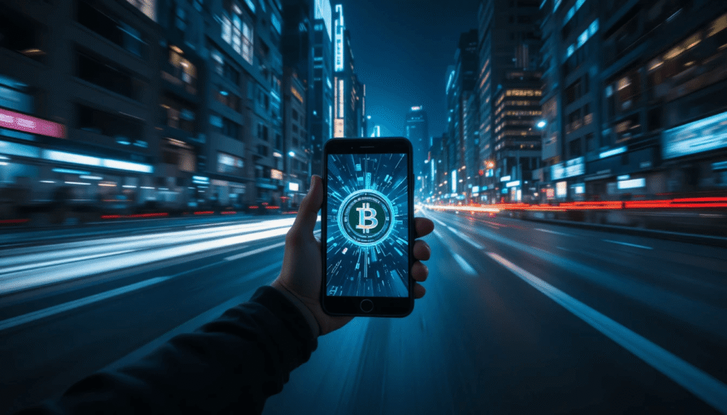 crypto-fast-movement-night-phone-glow